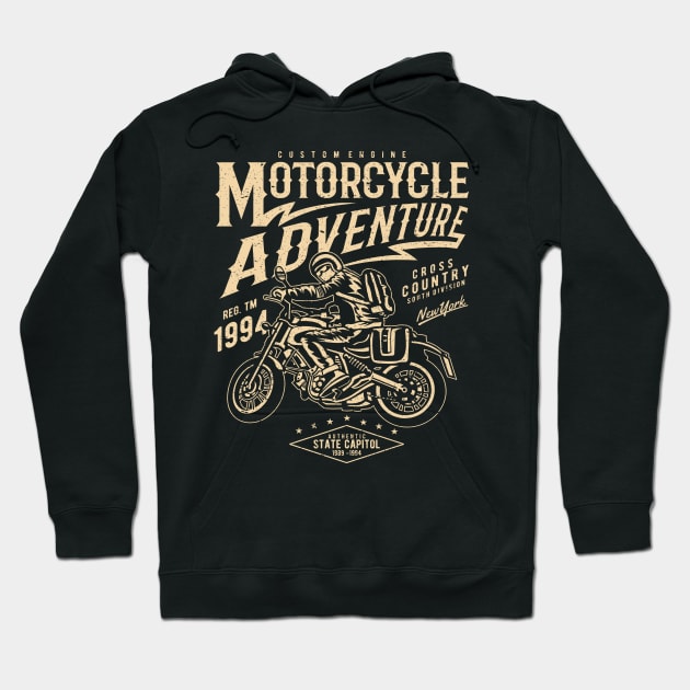 Motorcycle Adventure Cross Country Hoodie by JakeRhodes